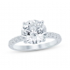 Lab-Grown 3-1/3 ct tw Diamonds Round-Cut Engagement Ring