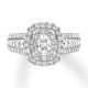 Oval Diamond Ring 1-3/8 ct tw 14K White Gold