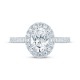 Oval-Cut Diamond Halo Engagement Ring 1-5/8 ct tw 14K White Gold