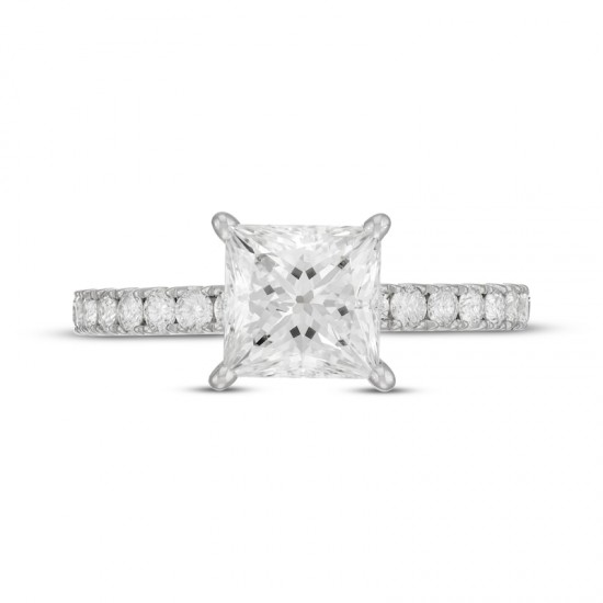 Artistry Princess-Cut Lab-Created Diamond Engagement Ring 2-1/2 ct tw 14K White Gold