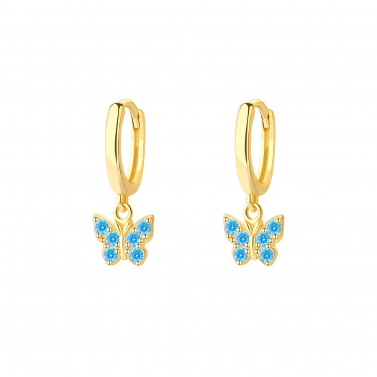 Butterfly Earrings 14K Yellow Gold