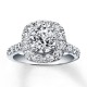 Engagement Ring 2-3/4 ct tw Diamonds 14K White Gold